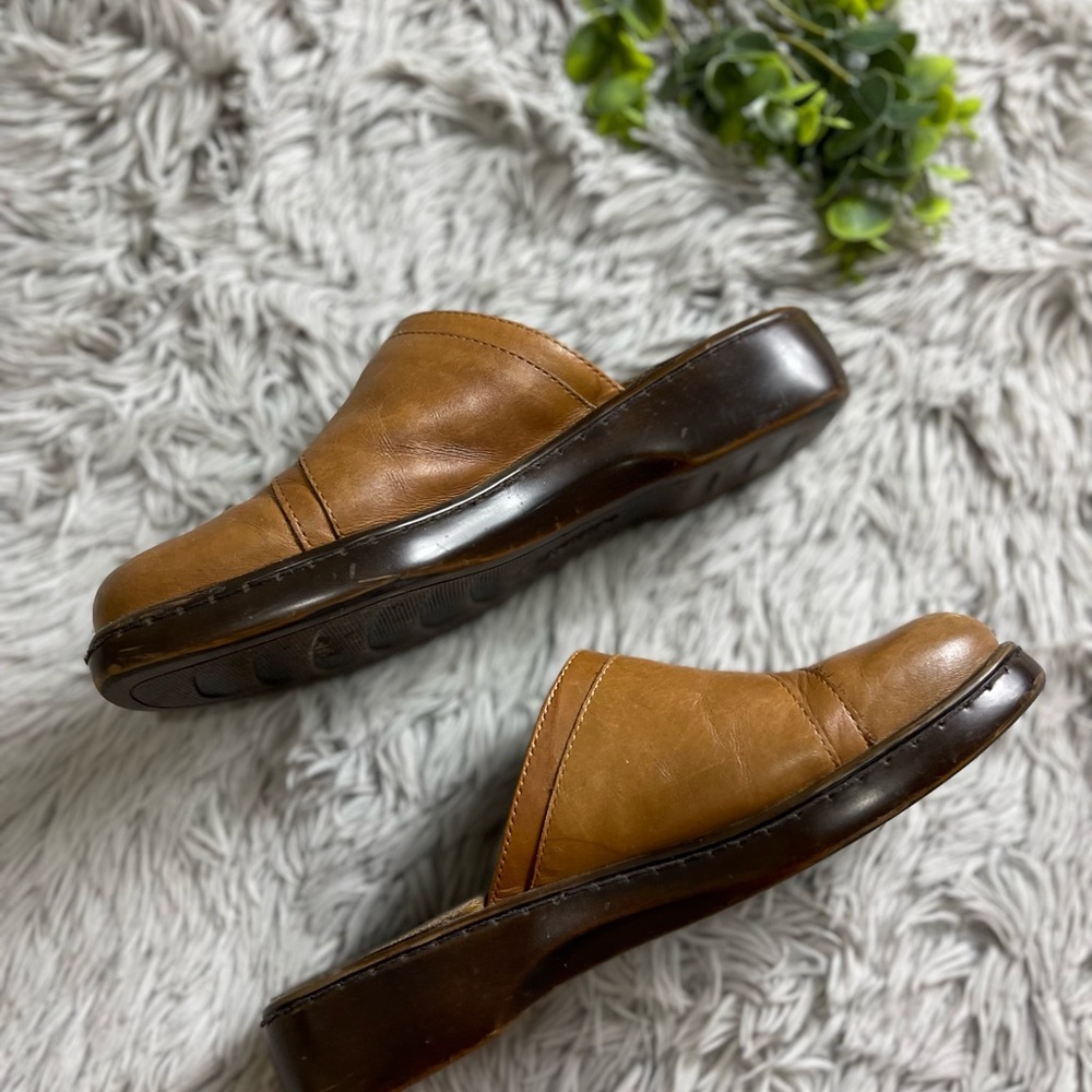 Array Chorus Tan Leather Clog Size 7.5 - image 5